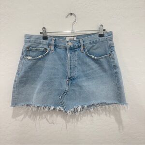 Agolde Light Blue Denim Mini Skirt